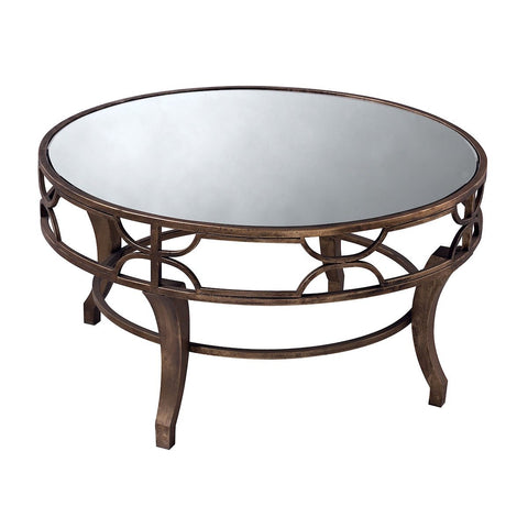 Treviso Coffee Table In Antique Gold Washed Metal Furniture Sterling 