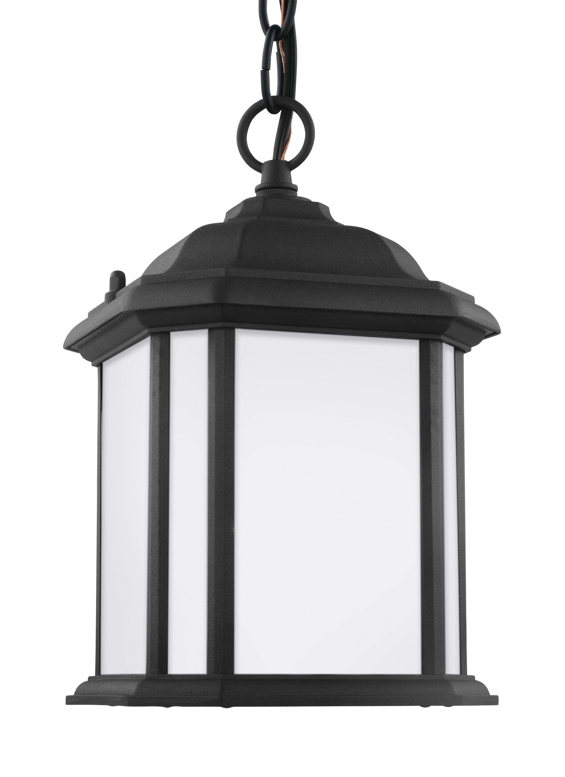 Kent One Light Outdoor Semi-Flush Convertible Pendant - Black Outdoor Sea Gull Lighting 