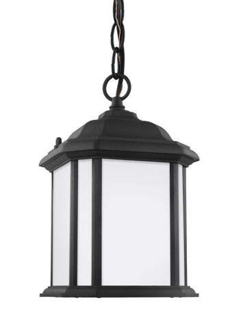 Kent One Light Outdoor Semi-Flush Convertible LED Pendant - Black Outdoor Sea Gull Lighting 