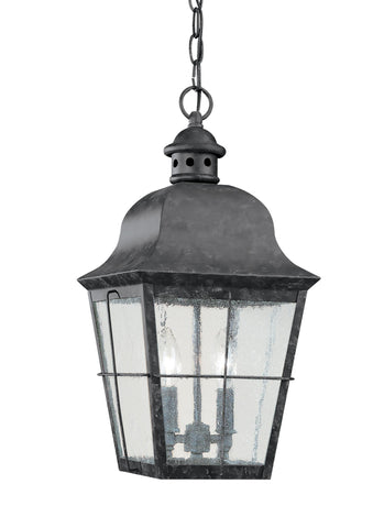 Chatham Two Light Outdoor LED Pendant - Oxidized Bronze Ceiling Sea Gull Lighting 