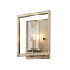 Marco 1 Light Wall Sconce in White Gold with Clear Glass Wall Golden Lighting 