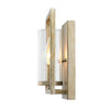 Marco 1 Light Wall Sconce in White Gold with Clear Glass Wall Golden Lighting 