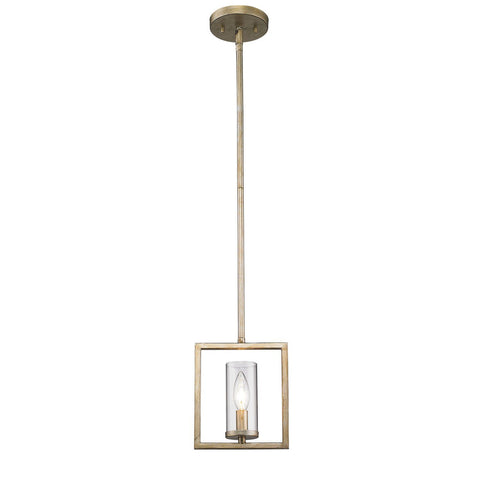 Marco Mini Pendant in White Gold with Clear Glass Ceiling Golden Lighting 