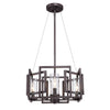 Marco Semi-Flush (Convertible) in Gunmetal Bronze with Clear Glass Ceiling Golden Lighting 