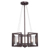 Marco Semi-Flush (Convertible) in Gunmetal Bronze with Clear Glass Ceiling Golden Lighting 