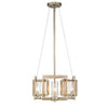 Marco Semi-Flush (Convertible) in White Gold with Clear Glass Ceiling Golden Lighting 
