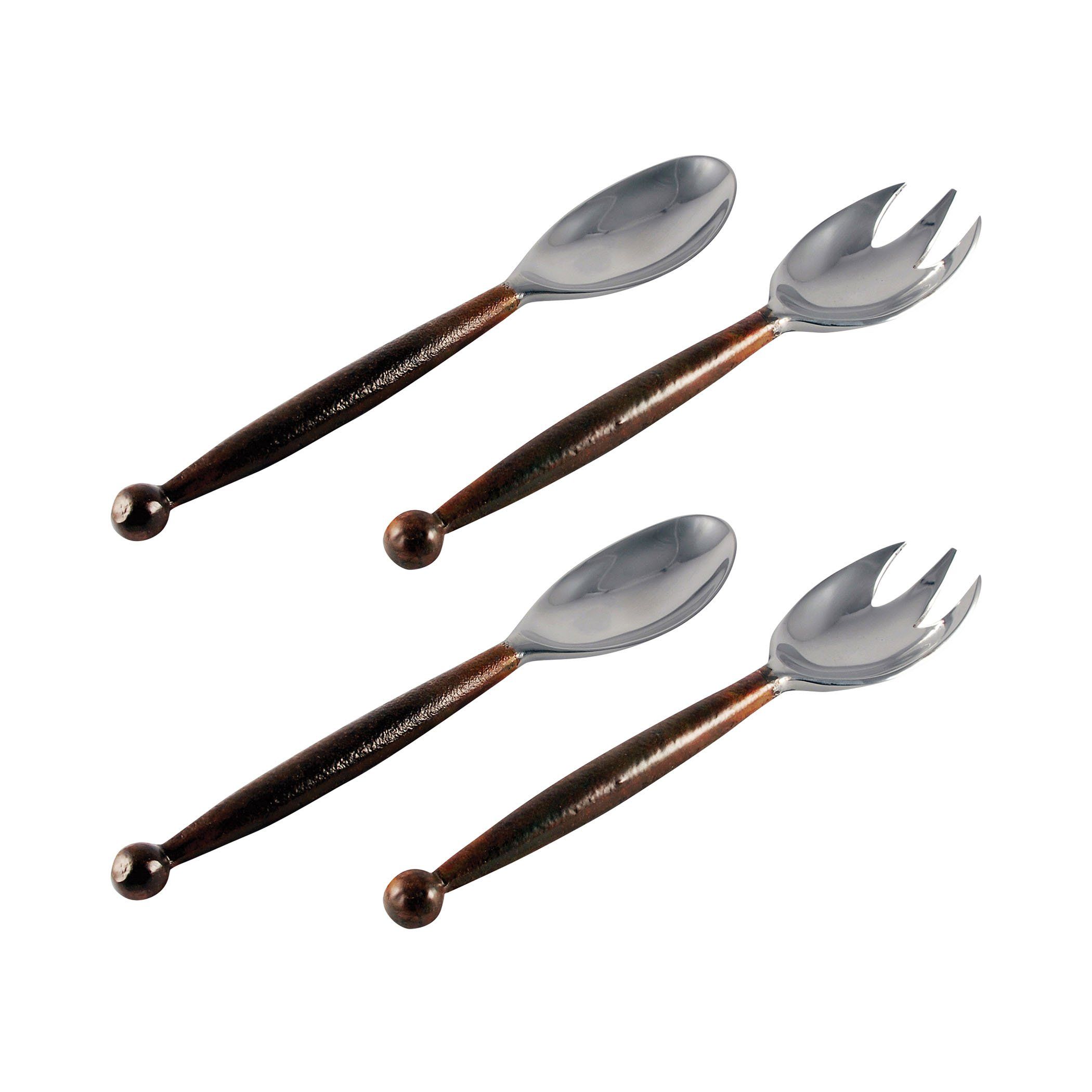 Burnham Set Of 4 Serving Utensils: 2 Salad Forks & 2 Salad Spoons Accessories Pomeroy 