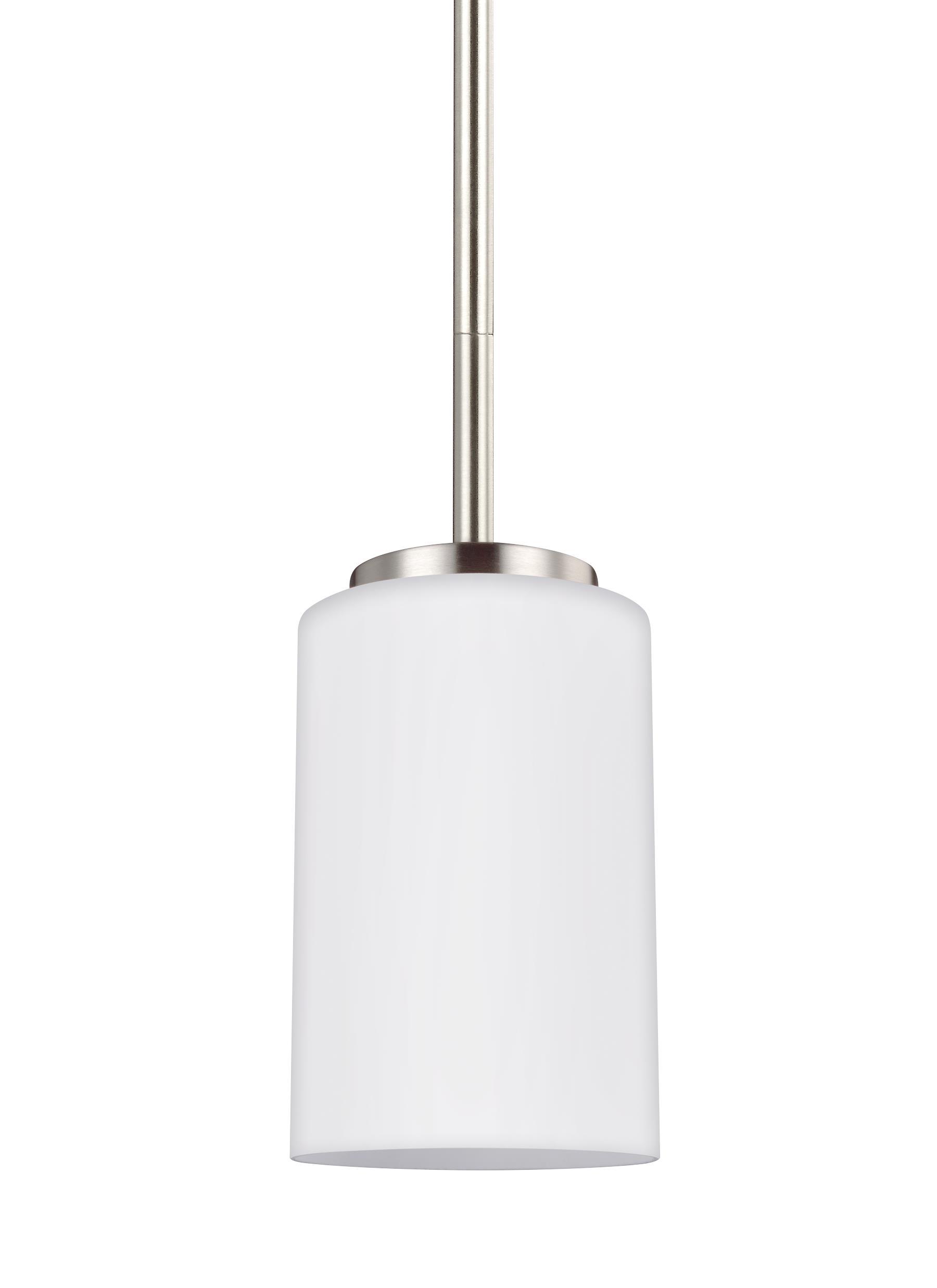 Oslo One Light Mini-LED Pendant - Brushed Nickel Pendants Sea Gull Lighting 