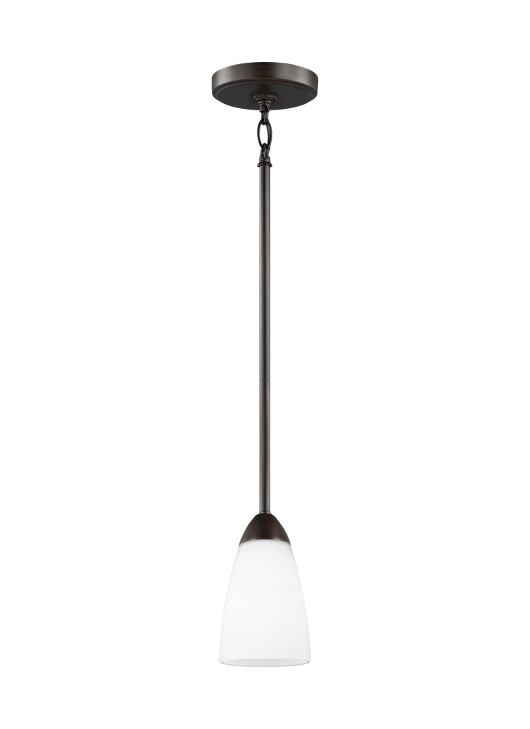 Seville One Light Mini-LED Pendant - Burnt Sienna Pendants Sea Gull Lighting 