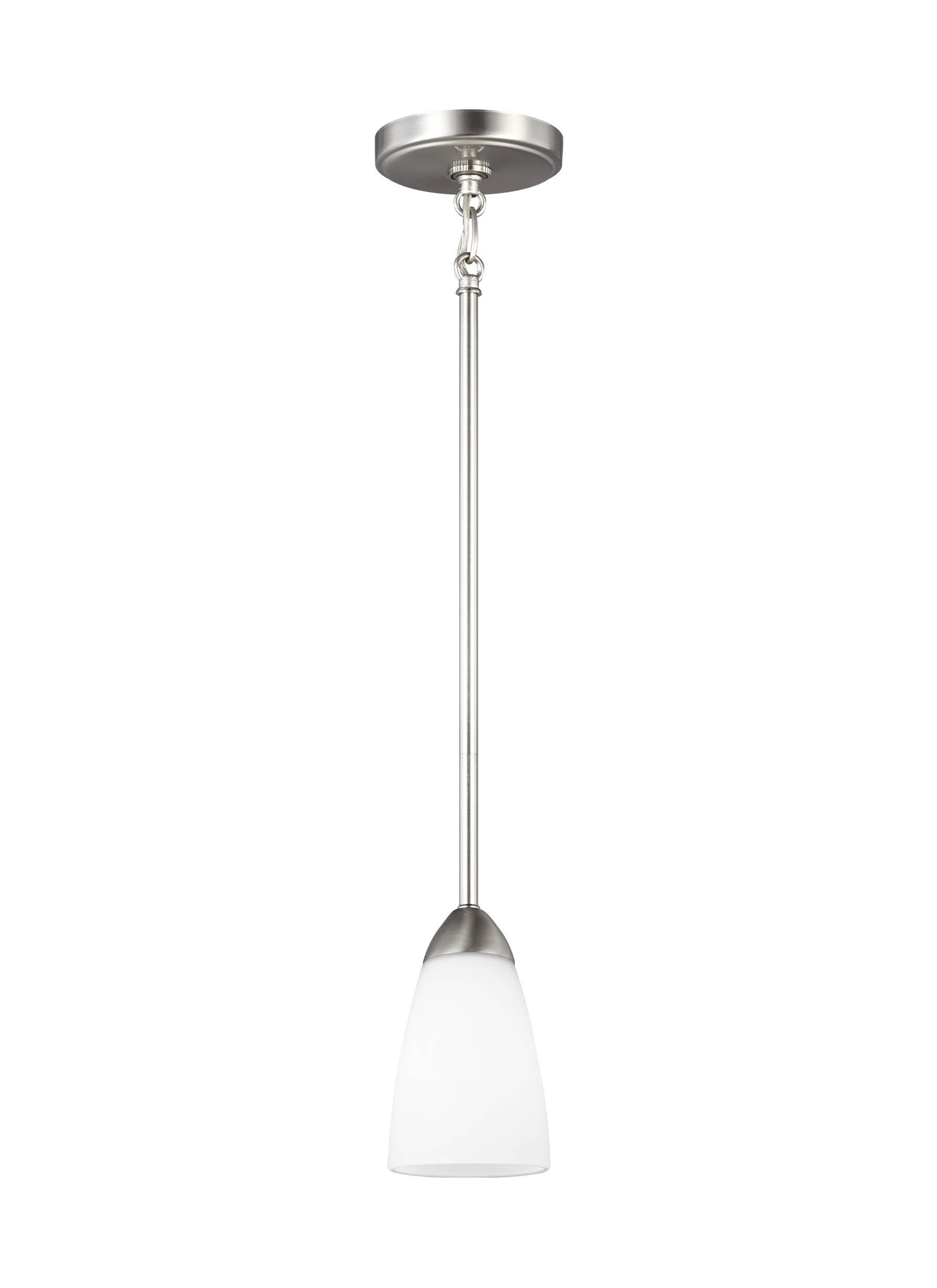Seville One Light Mini-LED Pendant - Brushed Nickel Pendants Sea Gull Lighting 