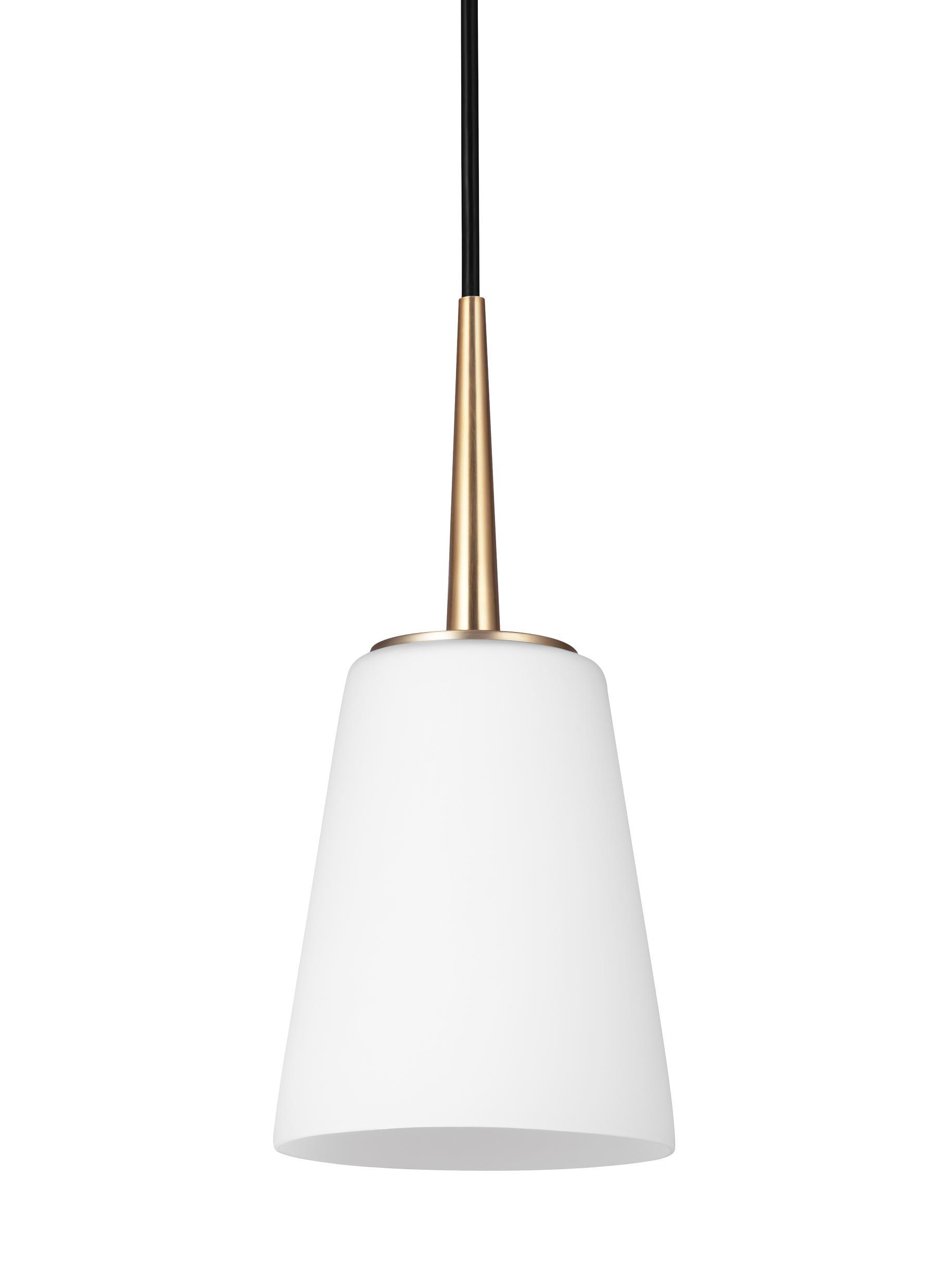 Driscoll One Light Mini-LED Pendant - Satin Bronze Pendants Sea Gull Lighting 