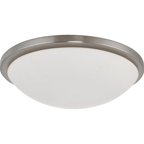 Button LED 17" Flush Mount Fixture Brushed Nickel Finish Lamp Included Ceiling Nuvo Lighting 