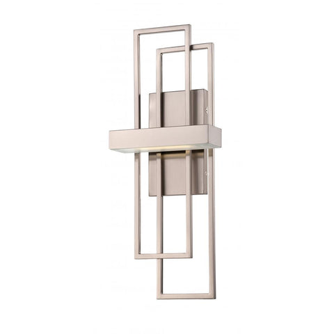 Frame LED Wall Sconce with Frosted Glass Wall Nuvo Lighting 