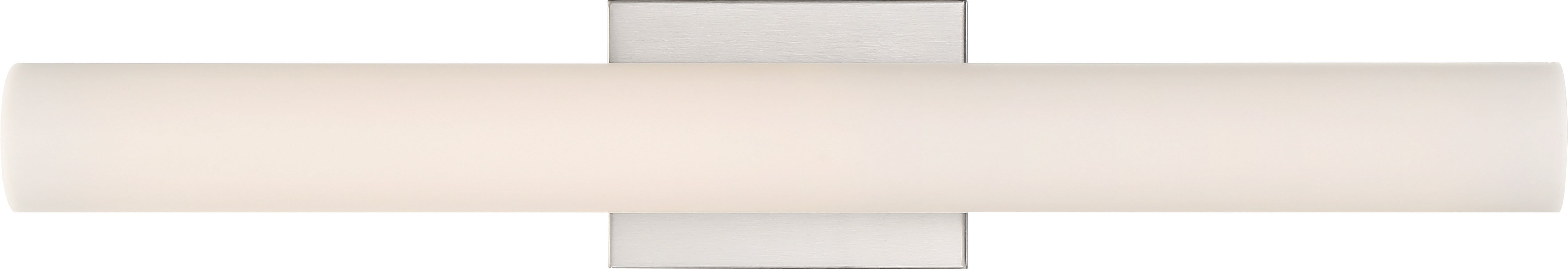 Bend LED Medium Vanity Fixture - Brushed Nickel with White Acrylic