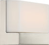 Jackson 12" LED Small Vanity Fixture - Brushed Nickel with White Acrylic