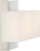 Jess 12" LED Small Vanity Fixture - Brushed Nickel with White Acrylic