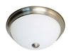 11 in. LED Flush Dome Light - Brushed Nickel with Frosted Glass