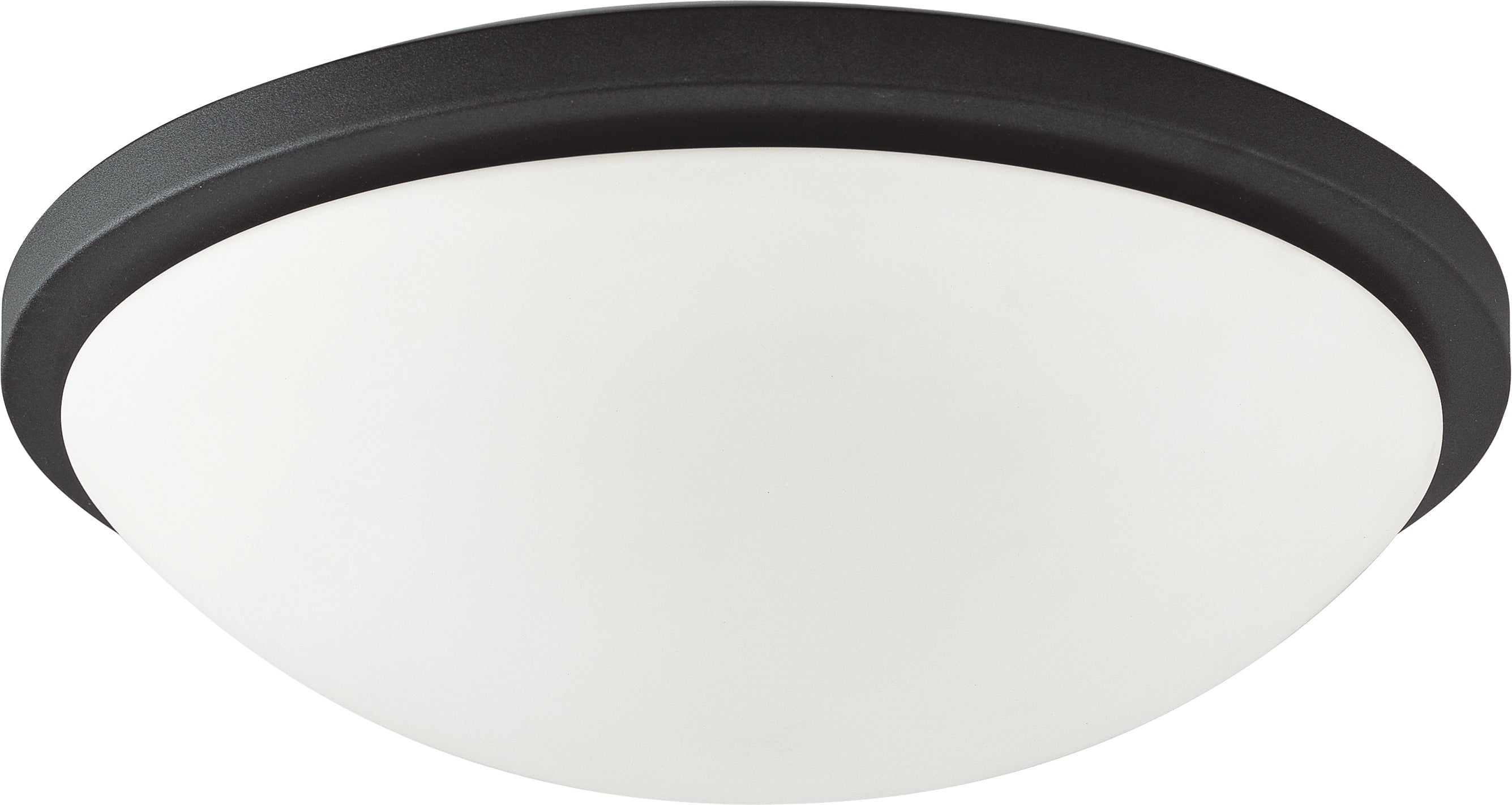 Button LED 11 in. Flush Mount Fixture - Black