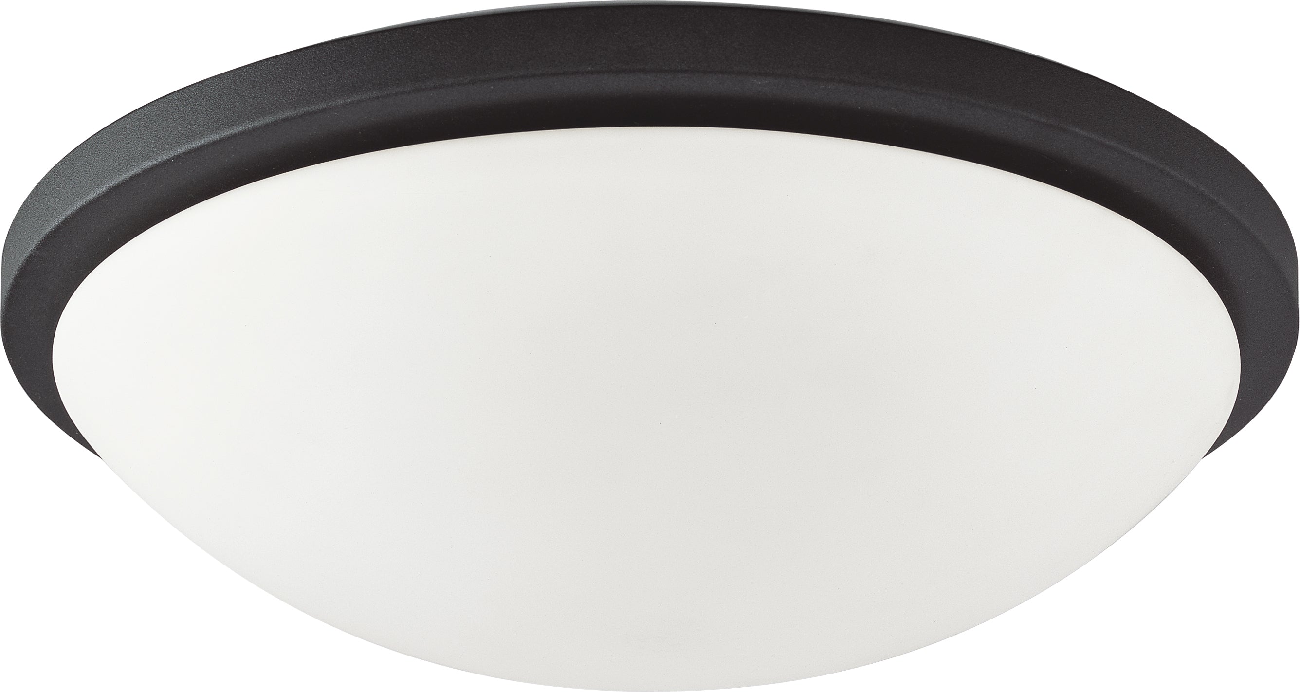 Button LED 17 in. Flush Mount Fixture - Black