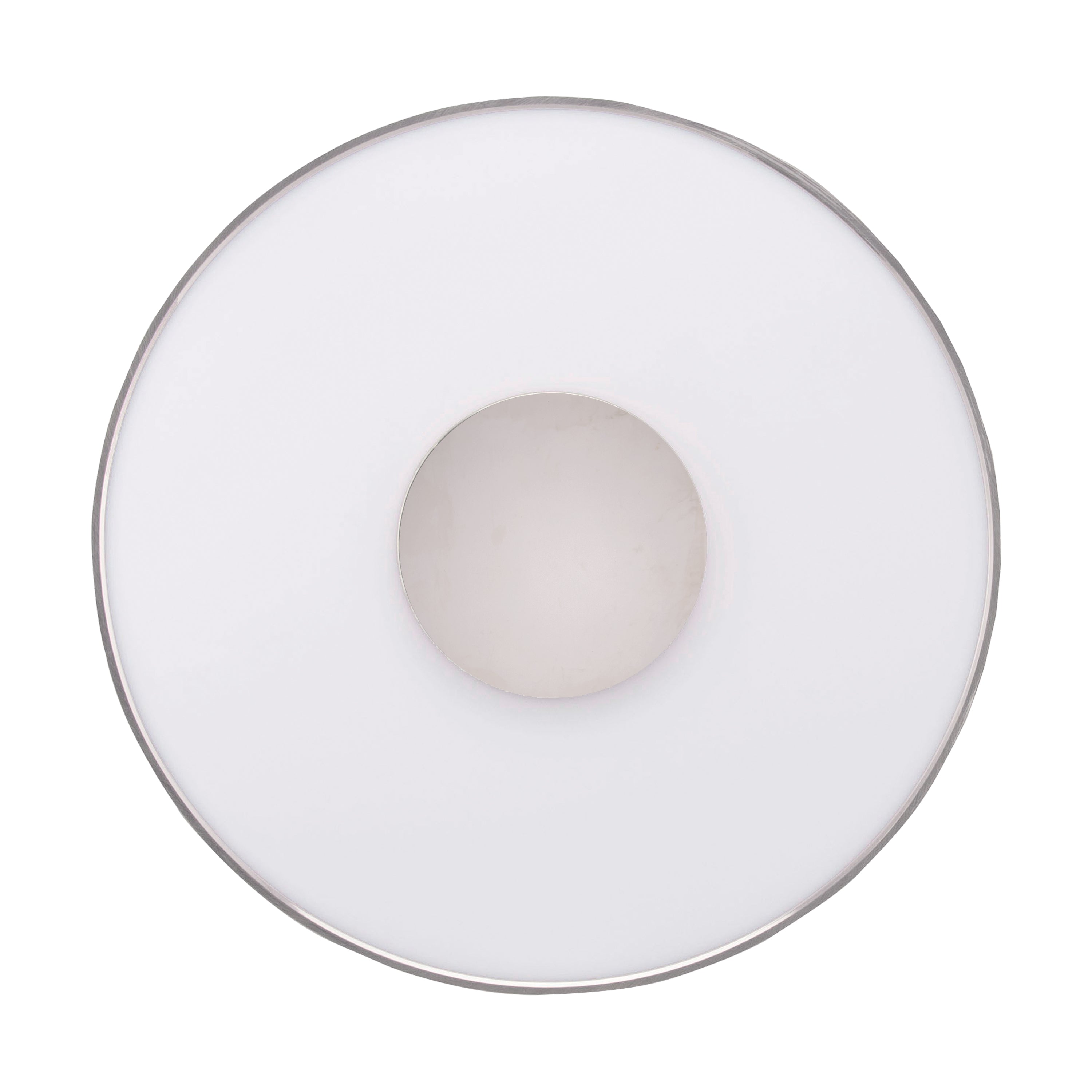 31.5 watt 17" Flush Mount LED Fixture; Round Shape; Polished Nickel