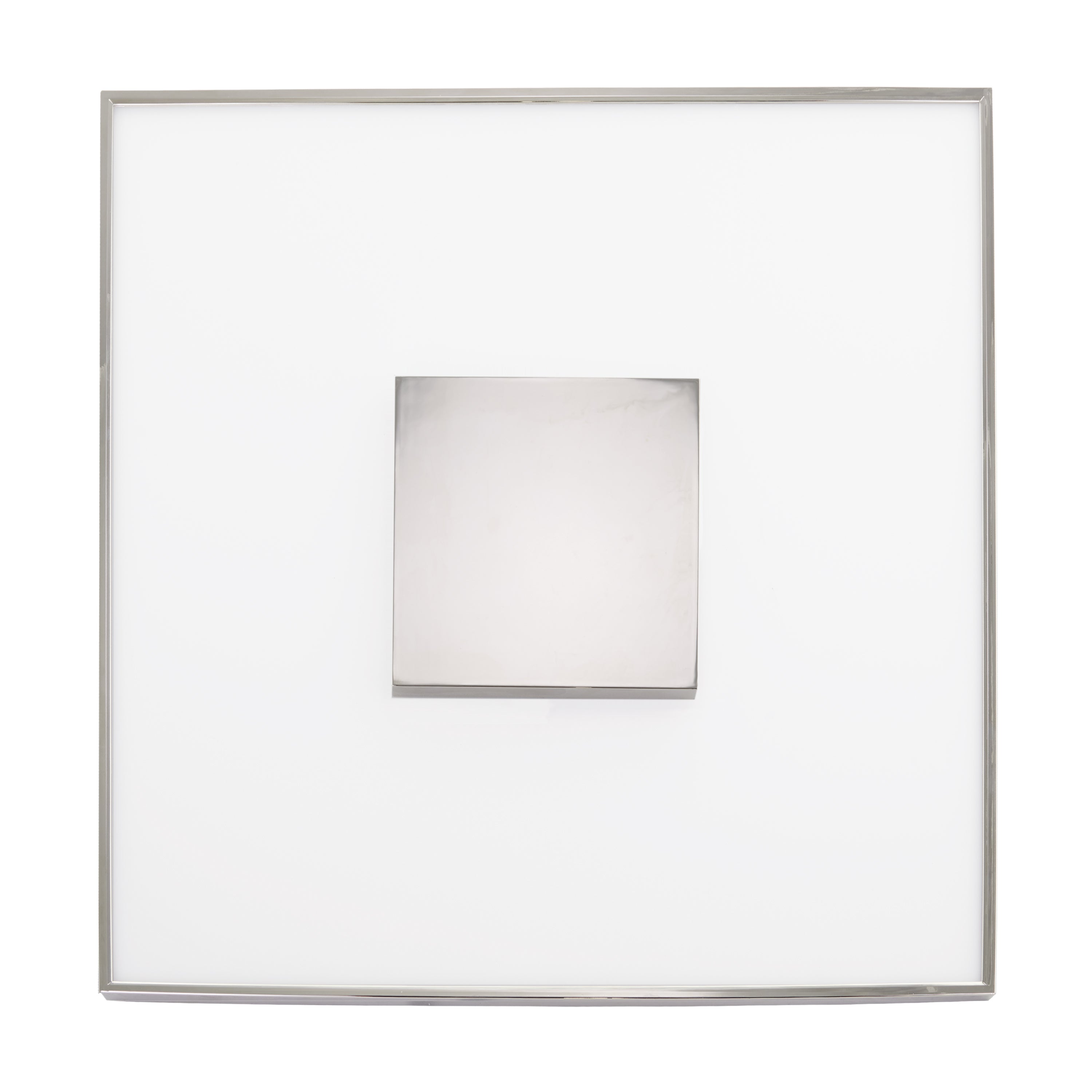 31.5 watt 17" Flush Mount LED Fixture; Square Shape; Polished Nickel