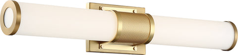 Caper LED Bath Vanity Fixture - Brushed Brass with Frosted Lens