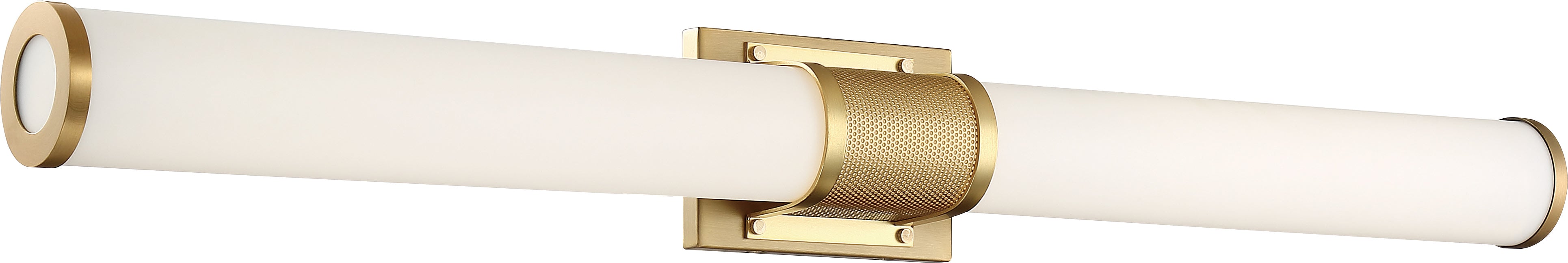 Caper LED Bath Vanity Fixture - Brushed Brass with Frosted Lens