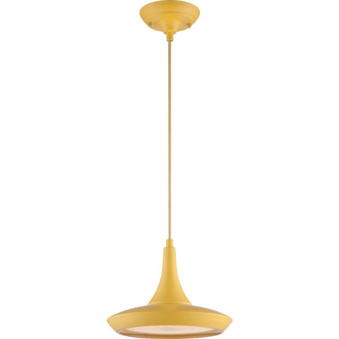 Fantom 11"w LED Colored Pendant - Yellow Ceiling Nuvo Lighting 