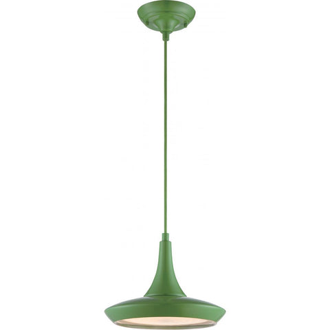 Fantom 11"w LED Colored Pendant - Green Ceiling Nuvo Lighting 
