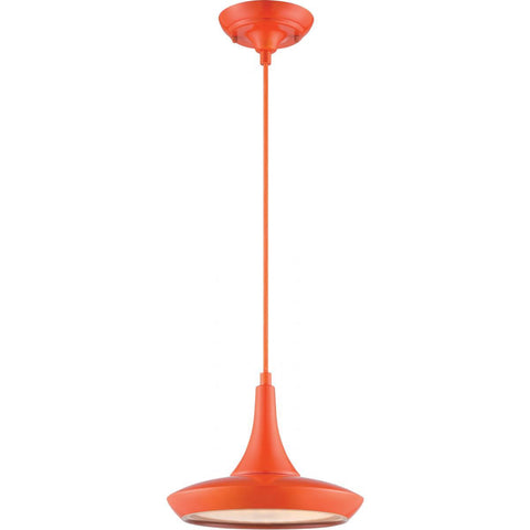 Fantom 11"w LED Colored Pendant - Orange Ceiling Nuvo Lighting 