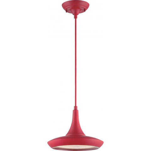 Fantom 11"w LED Colored Pendant - Red Ceiling Nuvo Lighting 