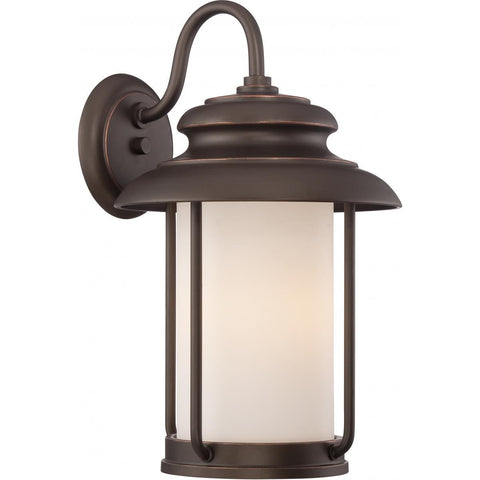 Bethany LED Outdoor Large Wall with Satin White Glass Outdoor Nuvo Lighting 