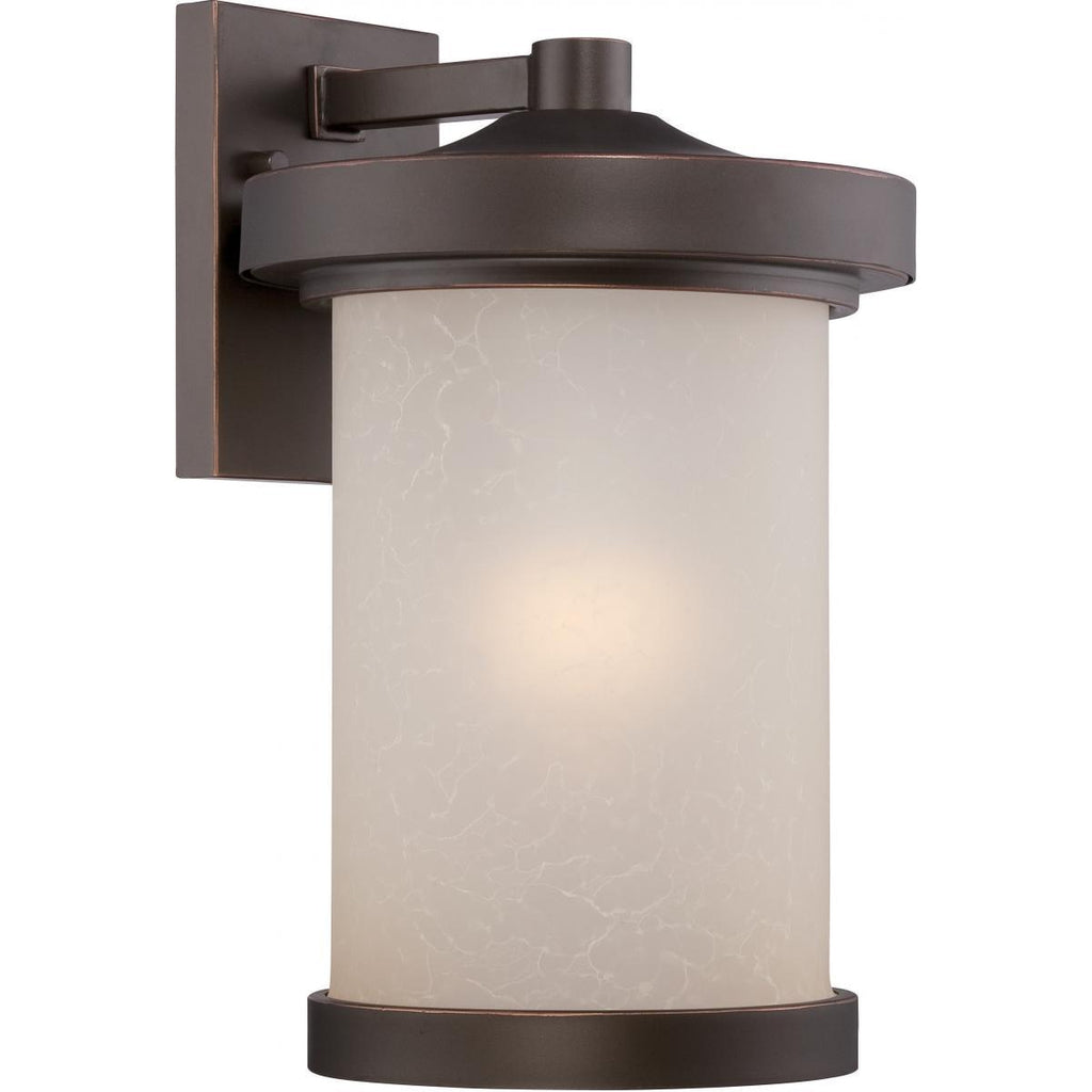 Diego LED Outdoor Large Wall with Satin Amber Glass Outdoor Nuvo Lighting 