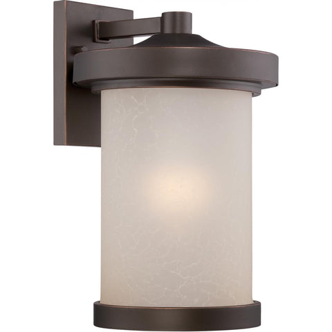 Diego LED Outdoor Large Wall with Satin Amber Glass Outdoor Nuvo Lighting 