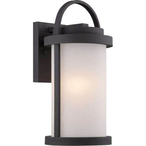 Willis LED Outdoor Small Wall with Antique White Glass Outdoor Nuvo Lighting 