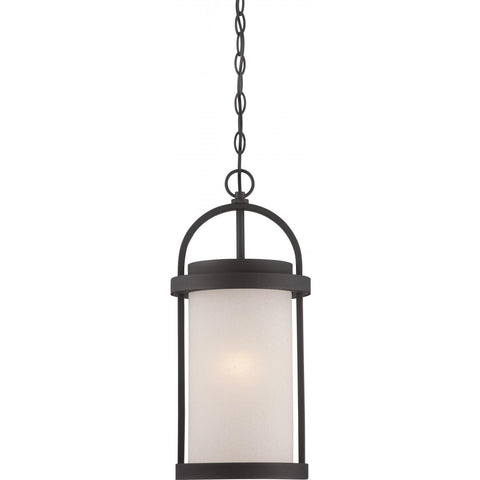 Willis LED Outdoor Hanging with Antique White Glass Outdoor Nuvo Lighting 