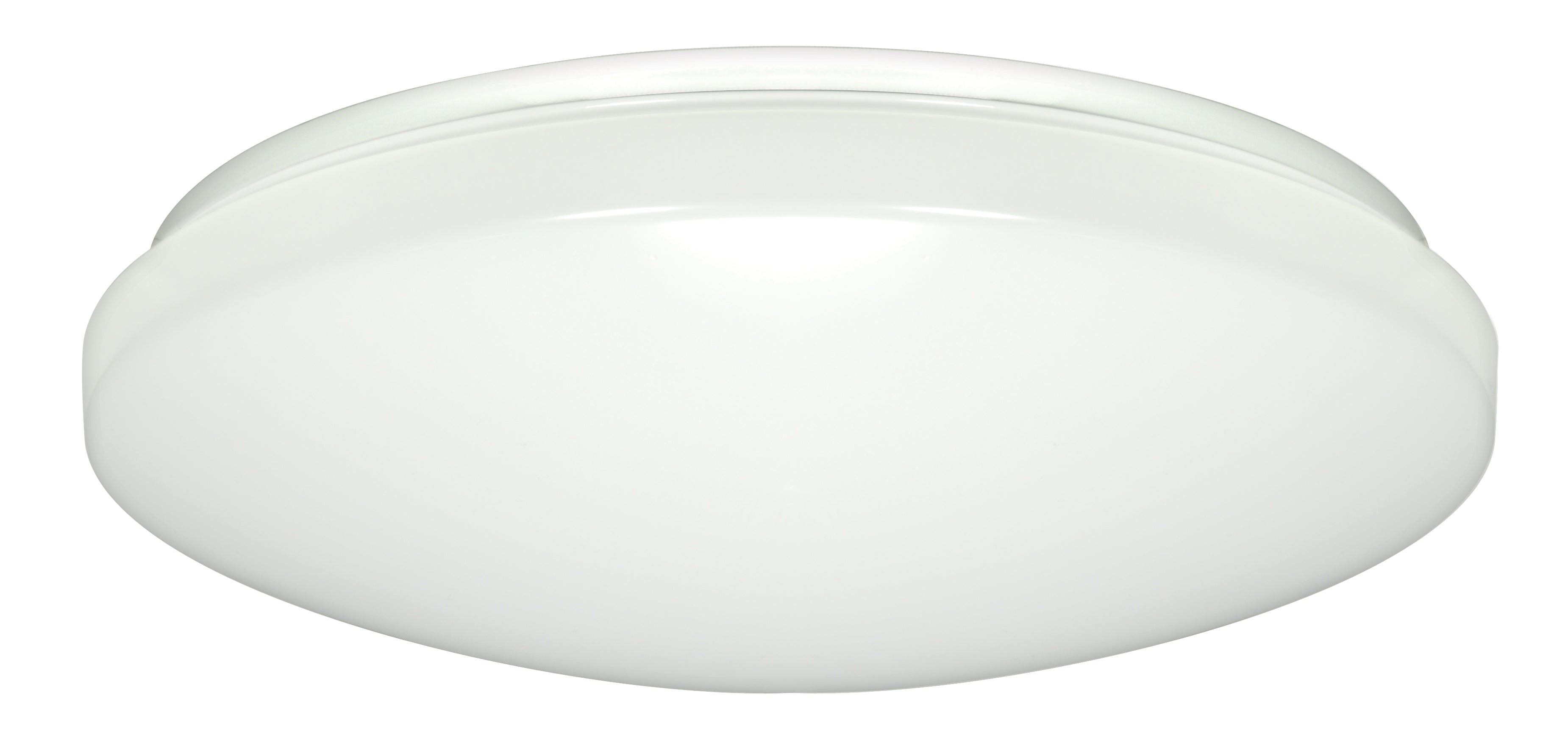 14 in. Flush Mounted LED Light; Fixture - White; 120-277V