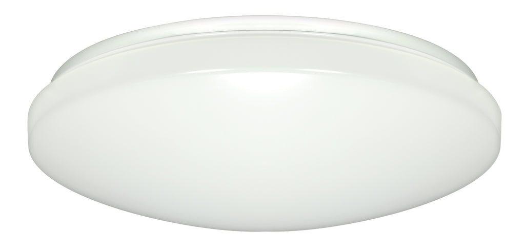 14 in. Flush Mounted LED Light; Fixture - White; 120-277V