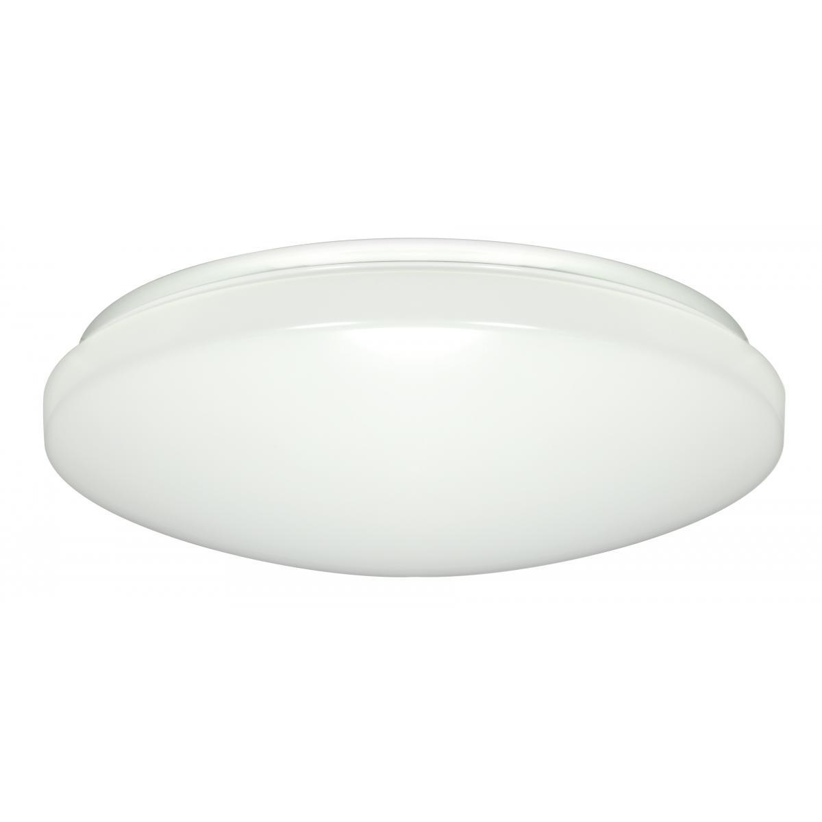 14" Flush Mounted LED Light Fixture White Finish With Occupancy Sensor 120-277 Volts Ceiling Nuvo Lighting 