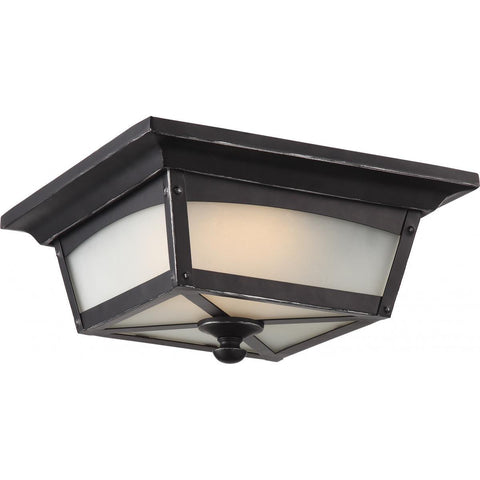Essex Flush Lantern Sterling Black Finish Ceiling Nuvo Lighting 