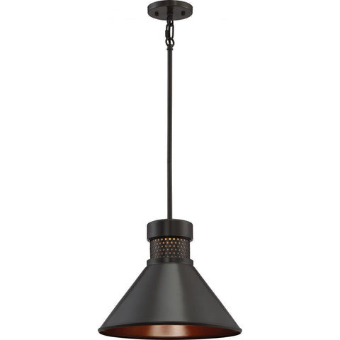 Doral Large LED Pendant Dark Bronze / Copper Accent Finish Ceiling Nuvo Lighting 