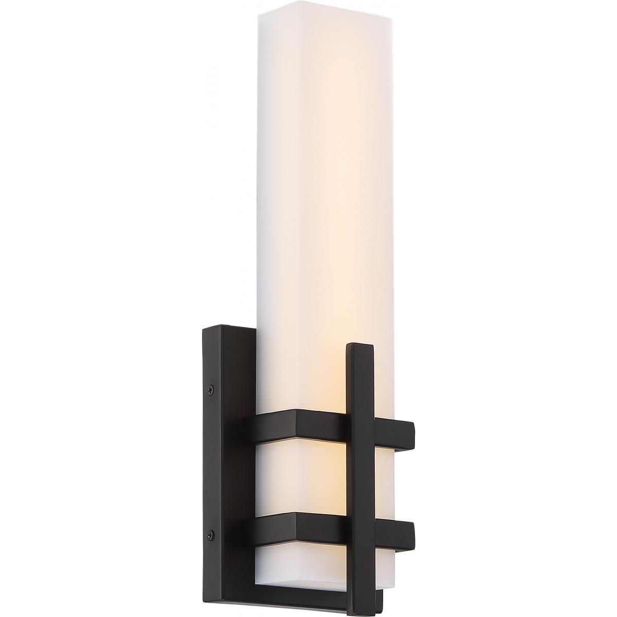 Grill Single LED Wall Sconce Aged Bronze Finish Wall Nuvo Lighting 