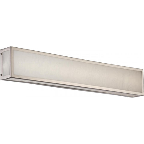 Crate 24" LED Vanity Fixture with Gray Marbleized Acrylic Panels Brushed Nickel Finish Wall Nuvo Lighting 