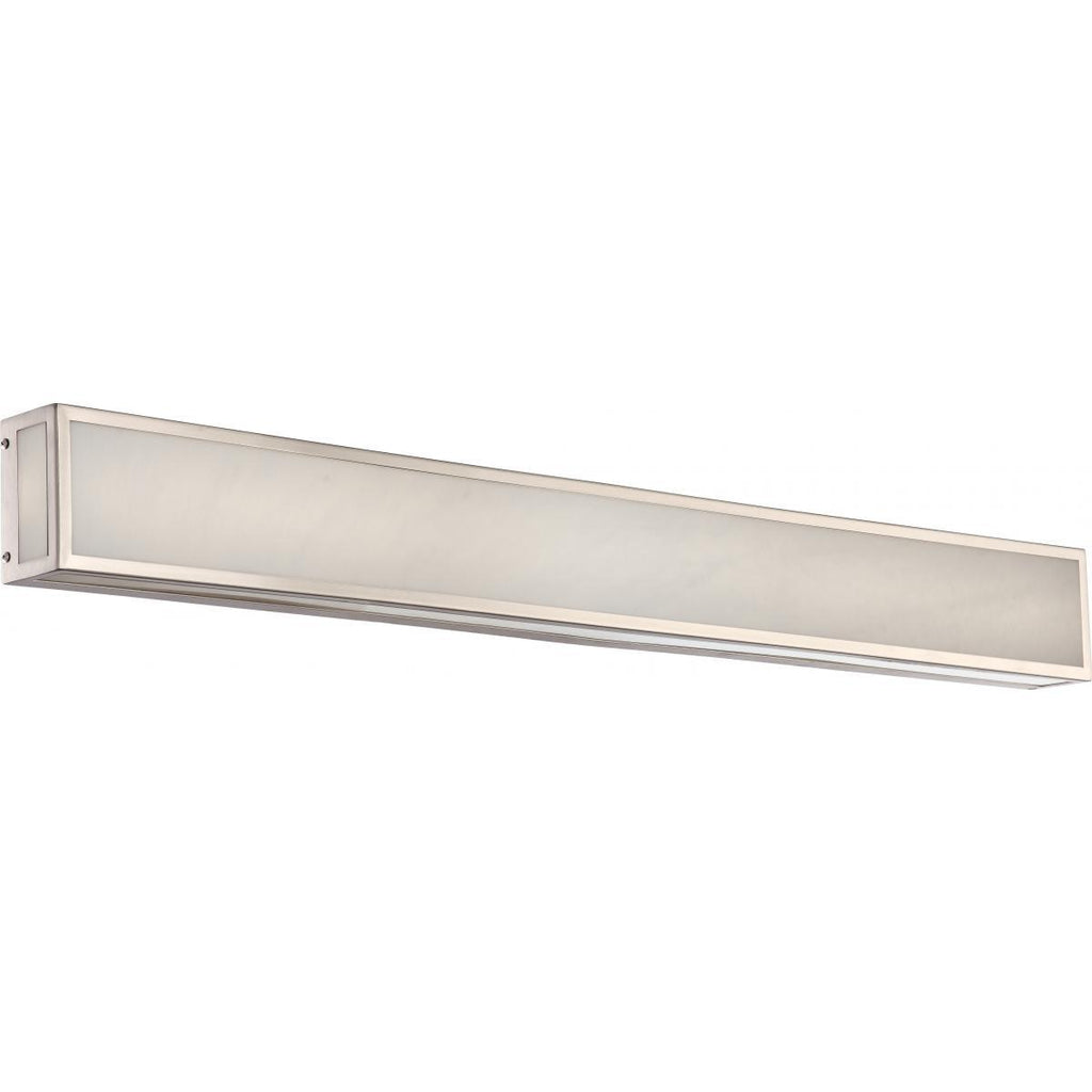 Crate 36" LED Vanity Fixture with Gray Marbleized Acrylic Panels Brushed Nickel Finish Wall Nuvo Lighting 