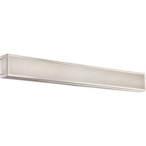 Crate 36" LED Vanity Fixture with Gray Marbleized Acrylic Panels Brushed Nickel Finish Wall Nuvo Lighting 