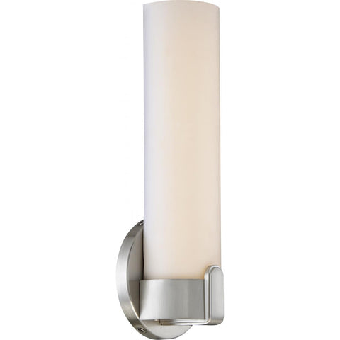 Loop Single LED Wall Sconce Brushed Nickel Finish Wall Nuvo Lighting 