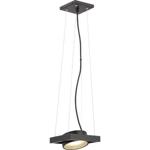 Hawk LED Pivoting Head Pendant Textured Black Finish Lamp Included Ceiling Nuvo Lighting 