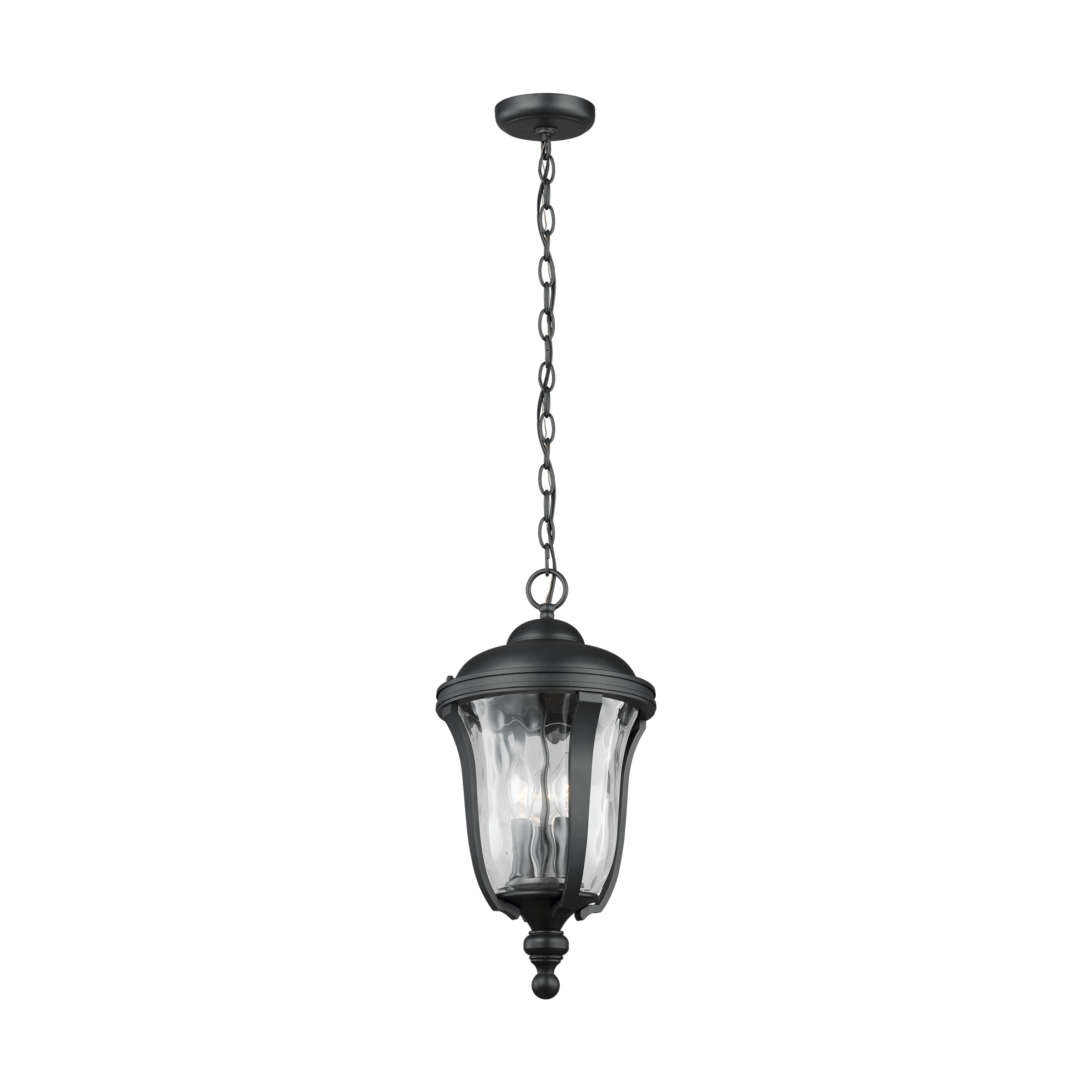 Perrywood Three Light Outdoor Pendant - Black Outdoor Sea Gull Lighting 