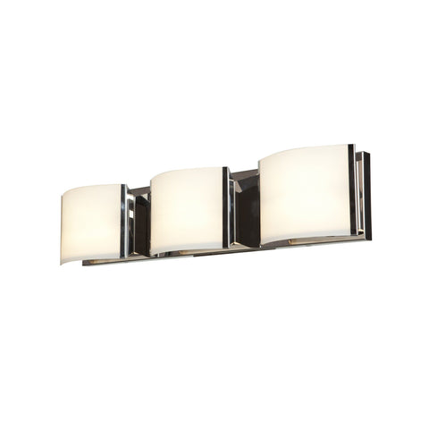 Nitro2 3-Light Dimmable LED Vanity - Brushed Steel Wall Access Lighting 