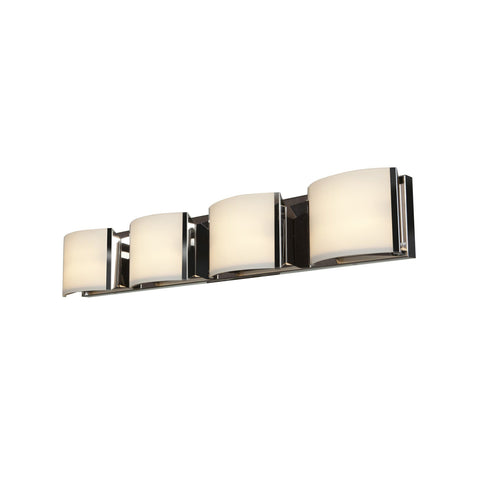 Nitro2 4-Light Dimmable LED Vanity - Brushed Steel Wall Access Lighting 